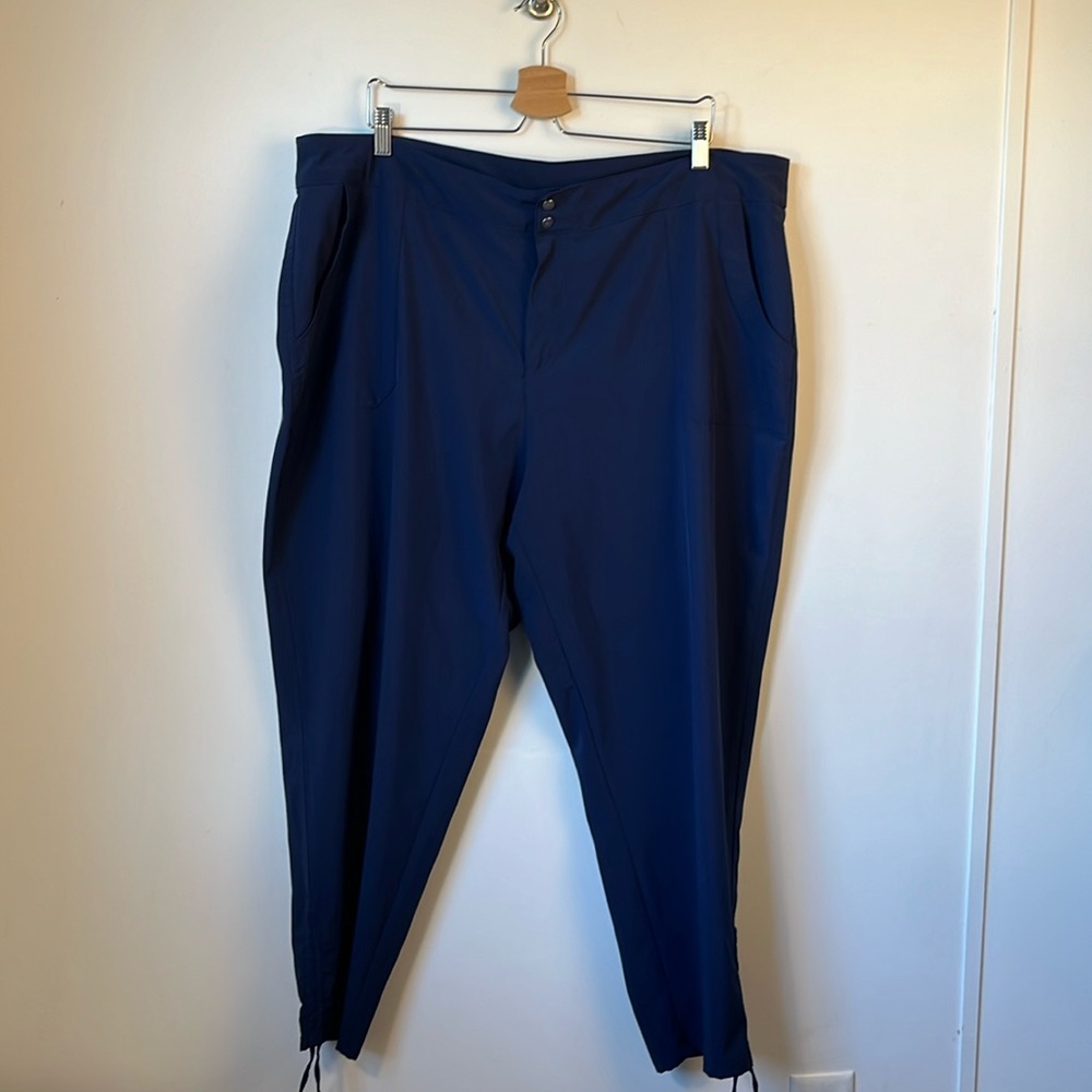 dbSunday Teck Zip Up Pants Cinched Ankles Blue Size 20 High Waist Pants.